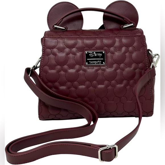 Loungefly Minnie Mouse Crossbody Satchel Quilted Bag - NWT - Picture 9 of 12